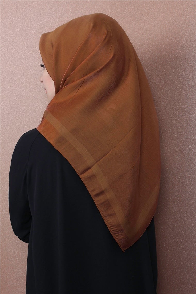 Abiye Bordürlü Eşarp 6002-6 Bakır