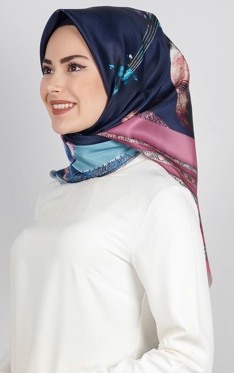 Piramit Tafta Dijital Eşarp 1923-9