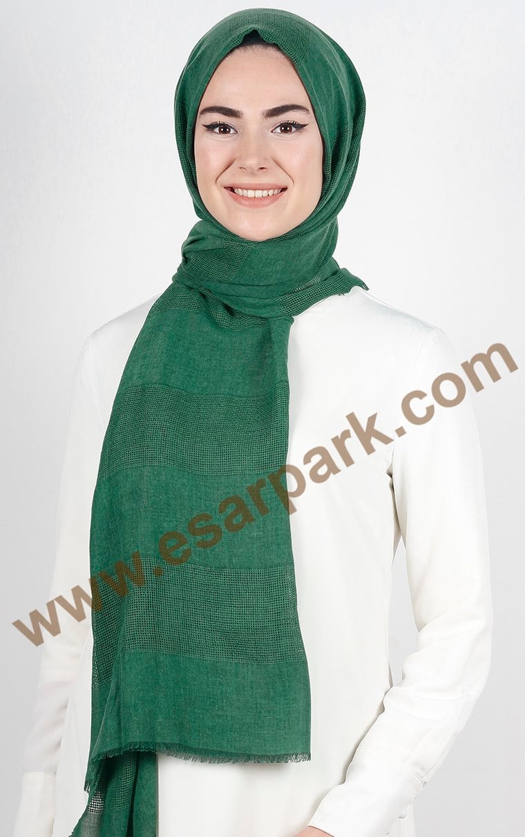 Akel İndigo Fileli Şal 140-15