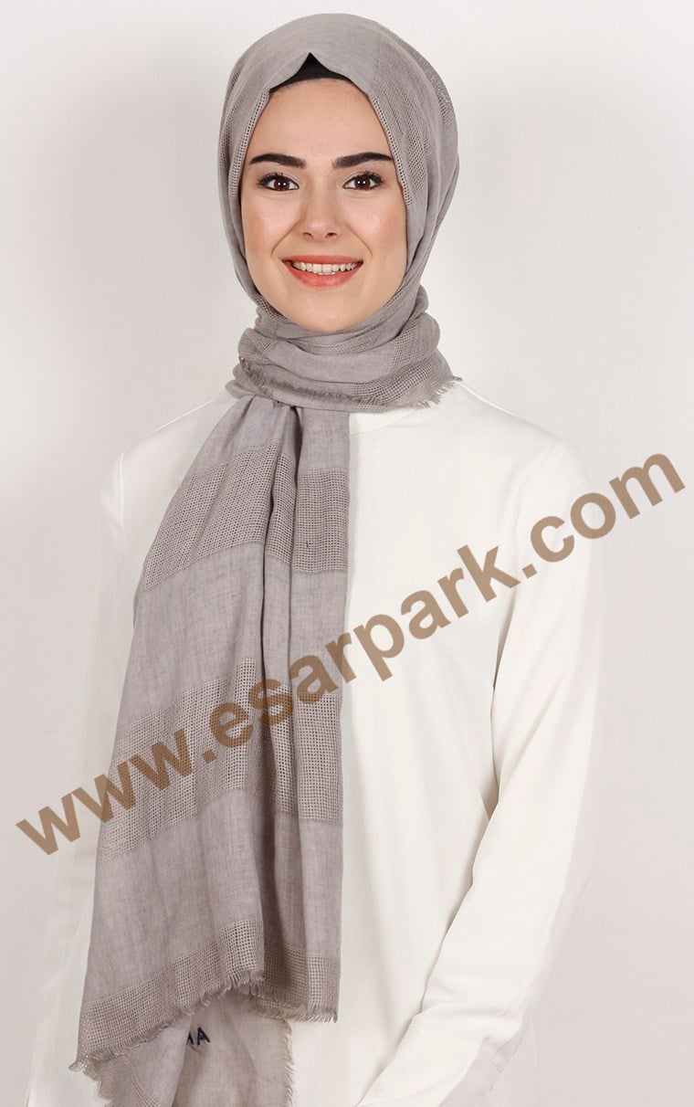 Akel İndigo Fileli Şal 140-17