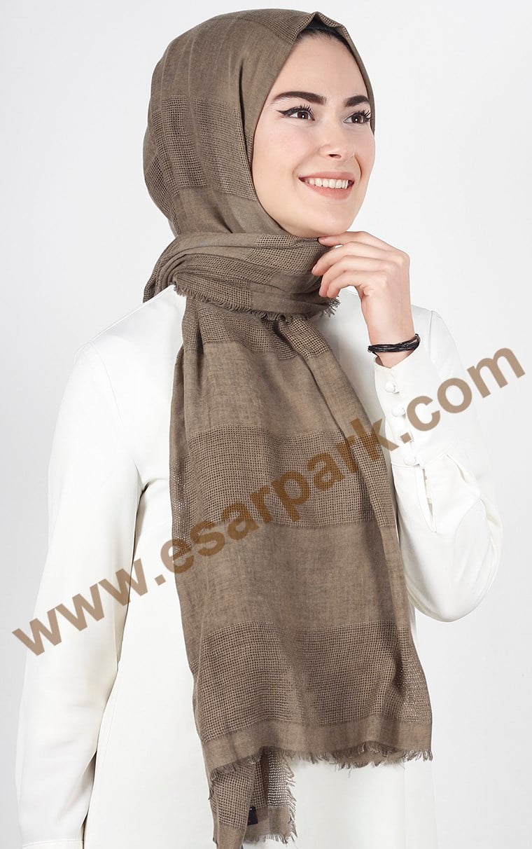 Akel İndigo Fileli Şal 140-7