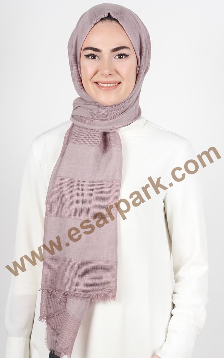 Akel İndigo Fileli Şal 140-9