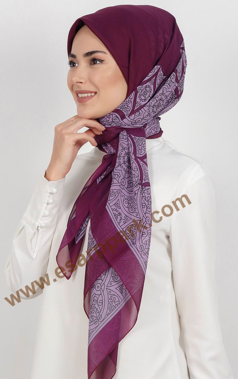 Akel Krep Şifon 140x140 Cm Eşarp 1050-4