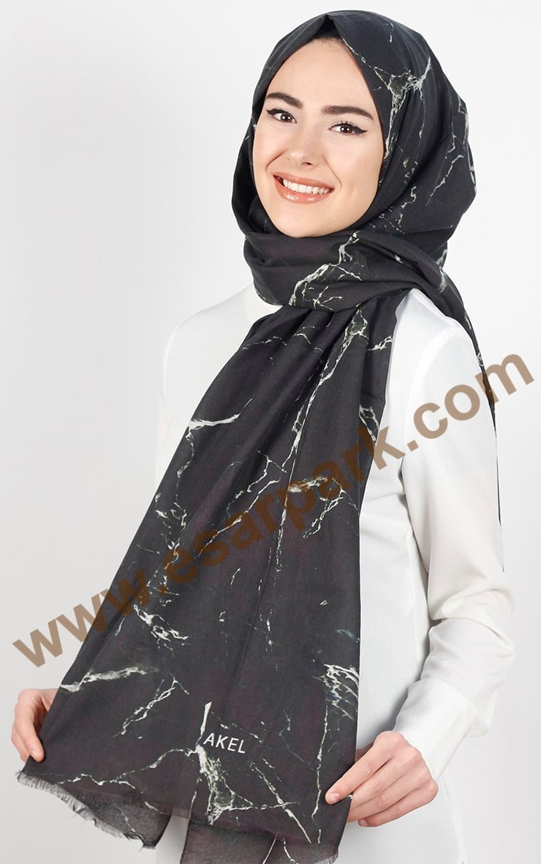 Akel Mermer Desen Şal 5000-4