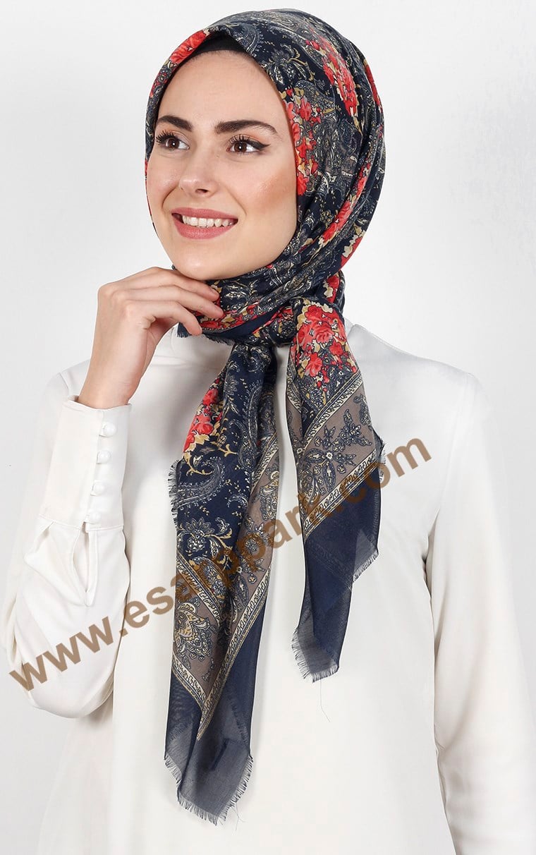 Akel Pamuklu 140x140 Cm Eşarp 1080-11