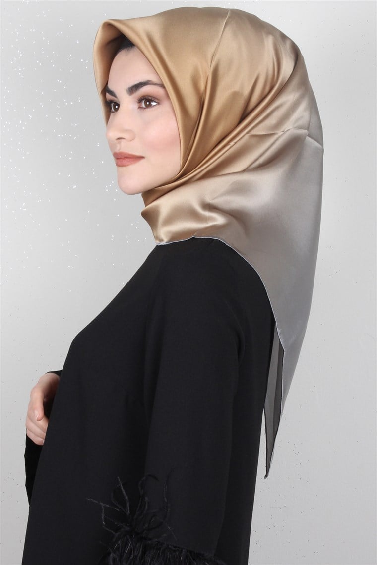 Aker Düz İpek Eşarp 7656701-372 Bal Köpüğü