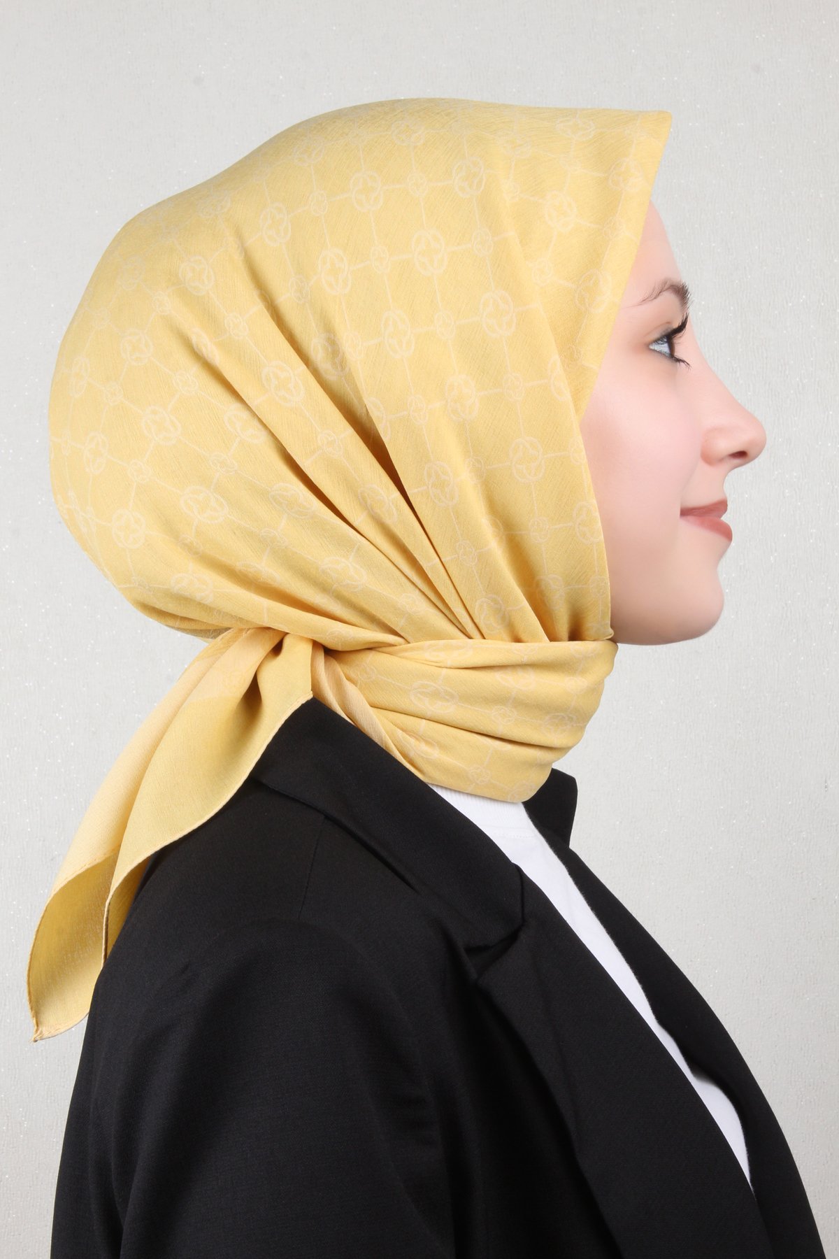 Aker Elegance Monogram Eşarp 1090500-961 Sarı