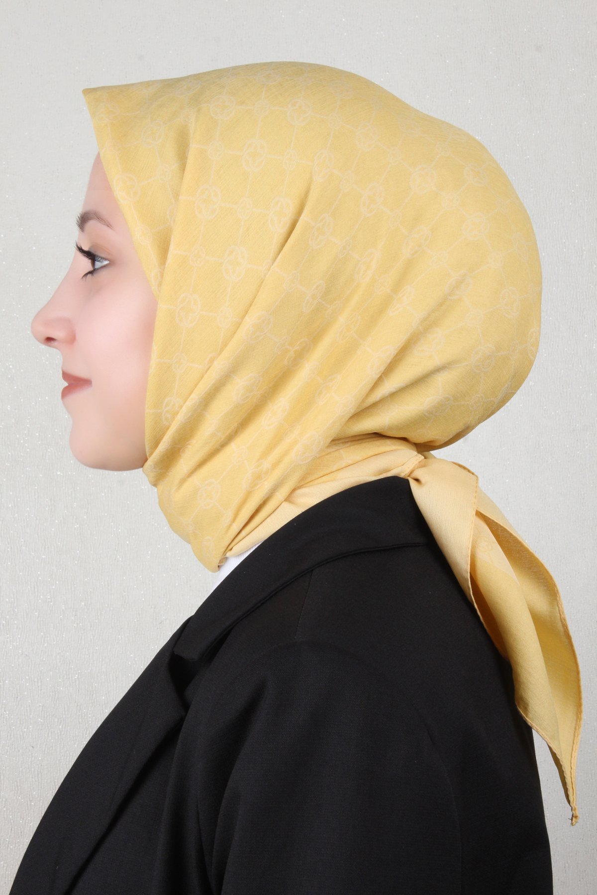 Aker Elegance Monogram Eşarp 1090500-961 Sarı