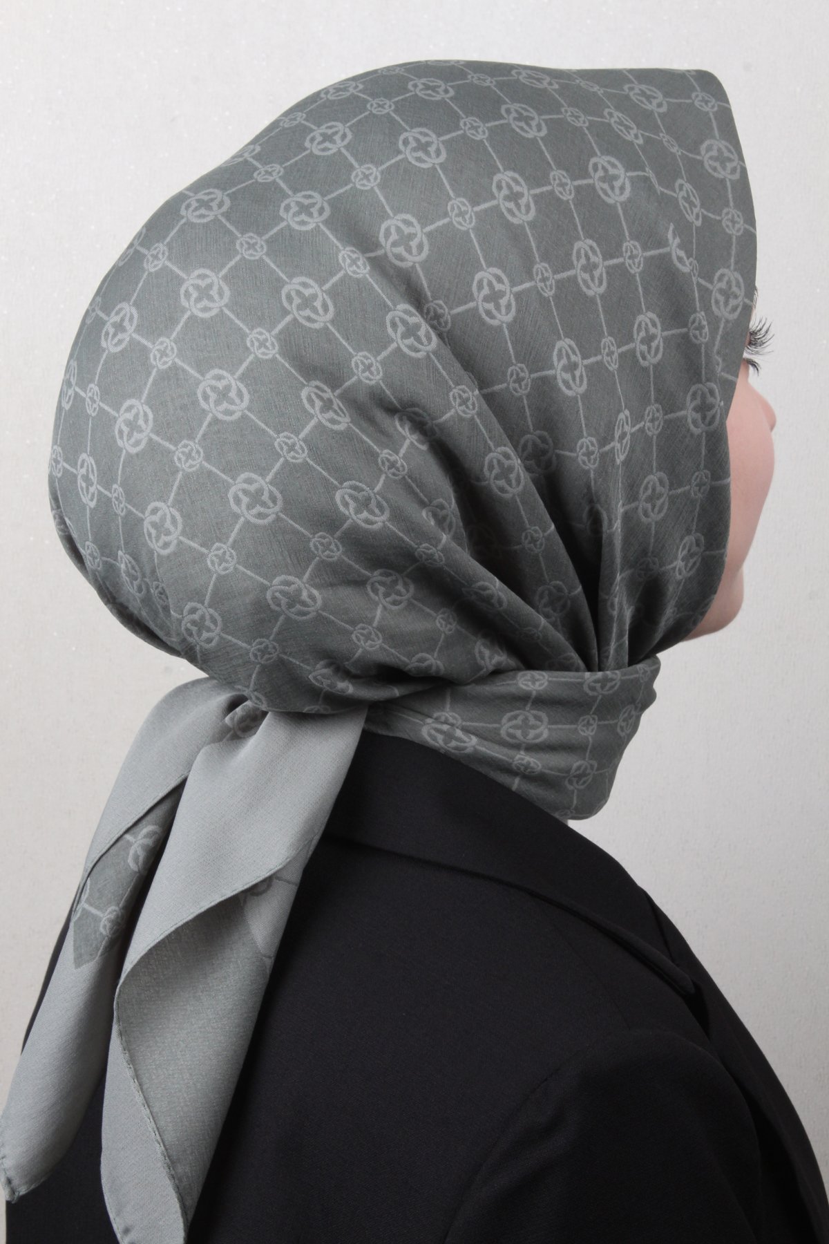 Aker Elegance Monogram Eşarp 1090500-951 Mint Yeşili