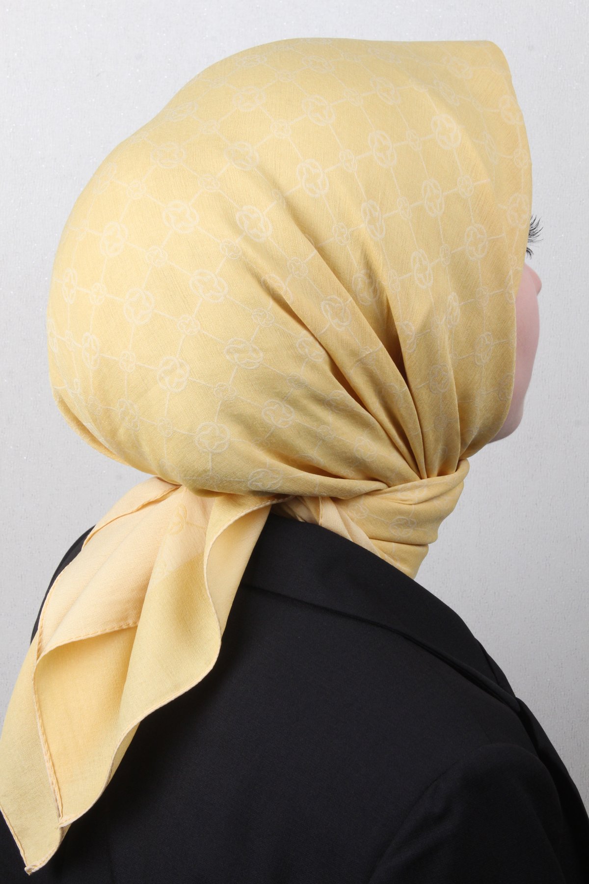 Aker Elegance Monogram Eşarp 1090500-961 Sarı