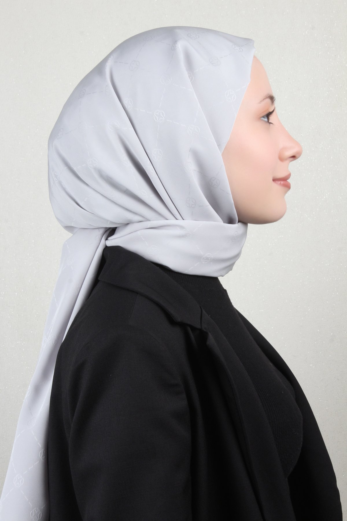 Aker Monogram İcon Şal 4112-25 Gümüş