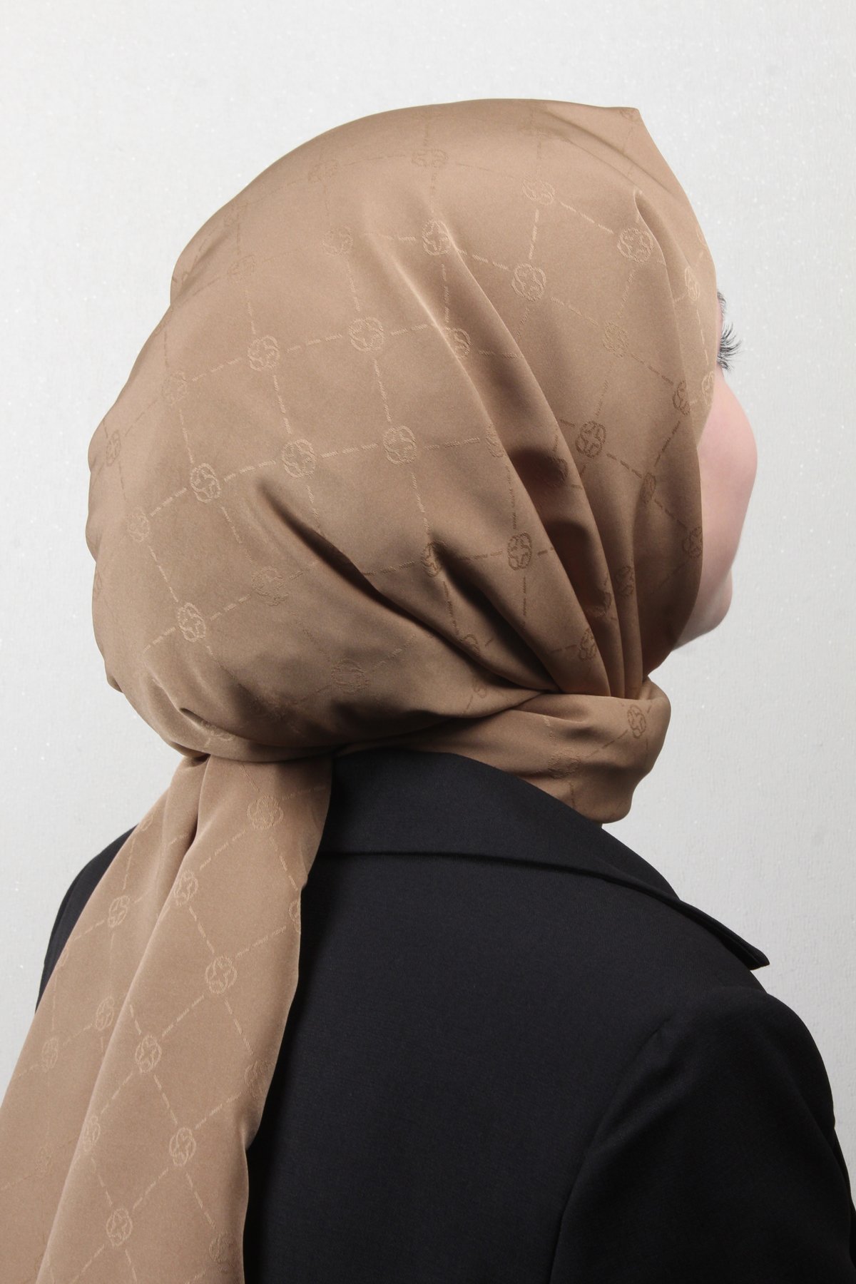 Aker Monogram İcon Şal 4112-3 Sütlü Kahve