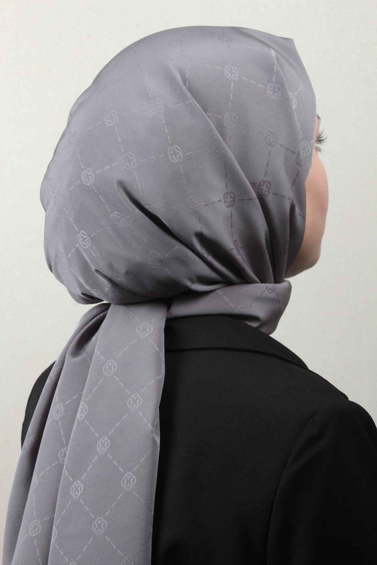 Aker Monogram İcon Şal 4112-9 Füme