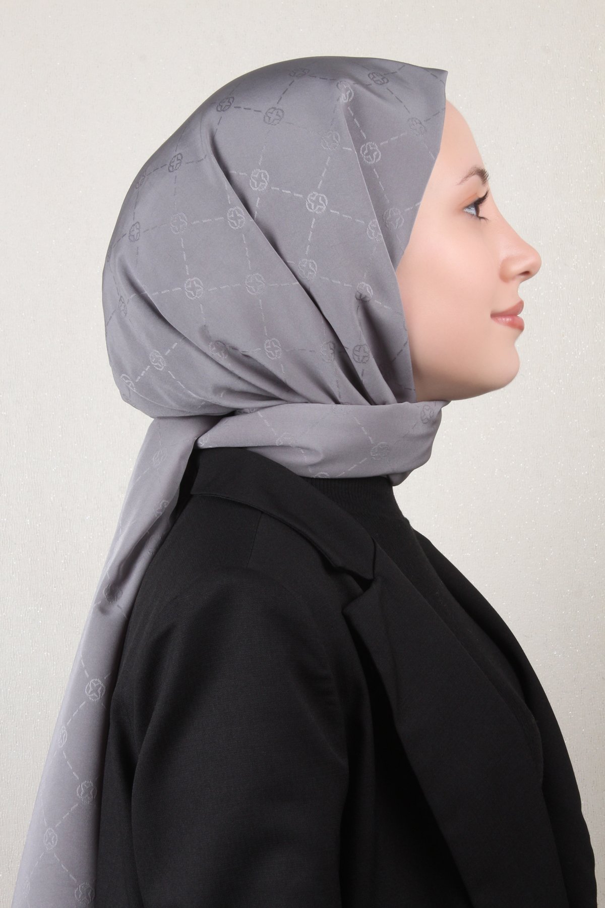 Aker Monogram İcon Şal 4112-9 Füme