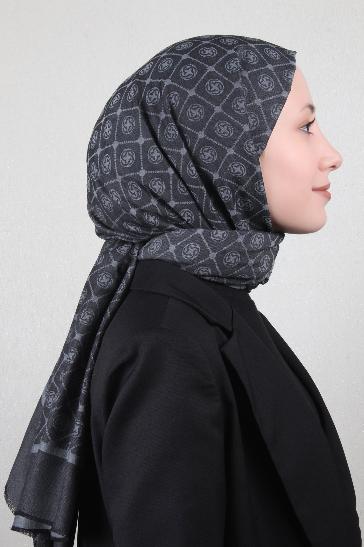 Aker Pamuklu Şal 4109-1 Antrasit