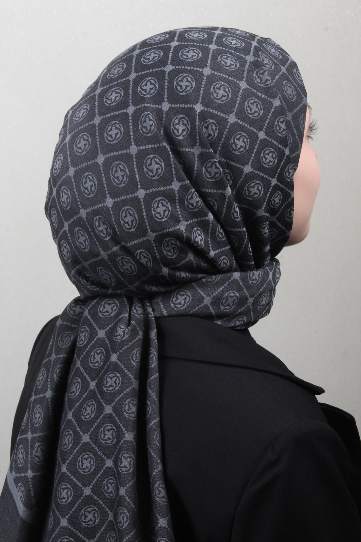 Aker Pamuklu Şal 4109-1 Antrasit