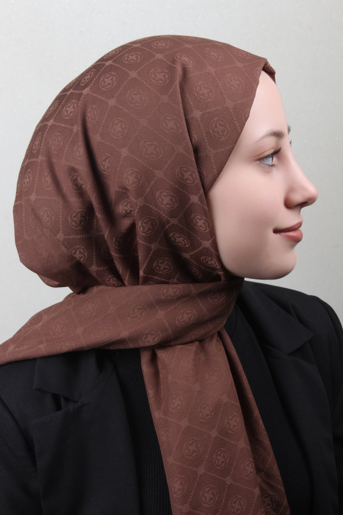 Aker Pamuklu Şal 4109-3 Kahve