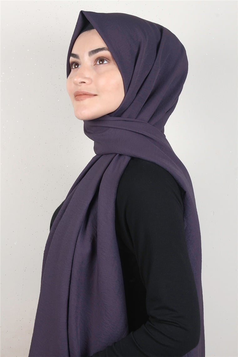 Alessa Pamuk Caz Şal 2740-17 İncir Moru