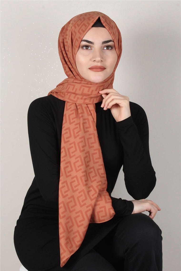 Alya Fresh Şal 2525-17 Kiremit