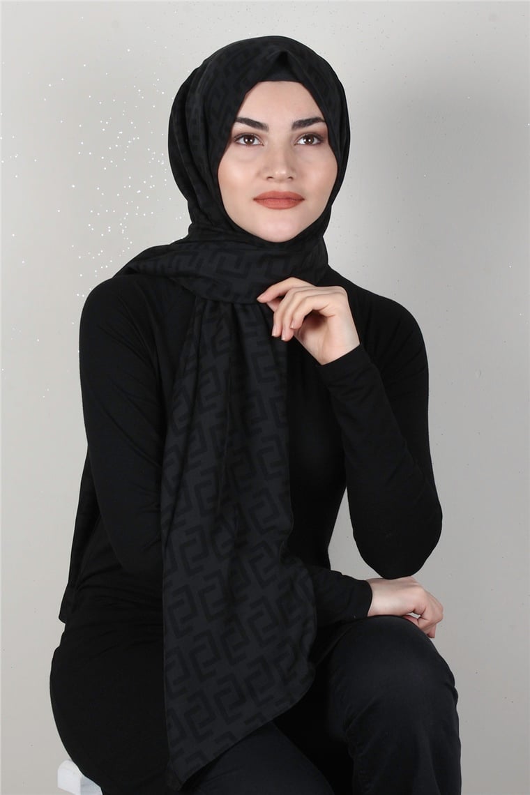 Alya Fresh Şal 2525-20 Siyah