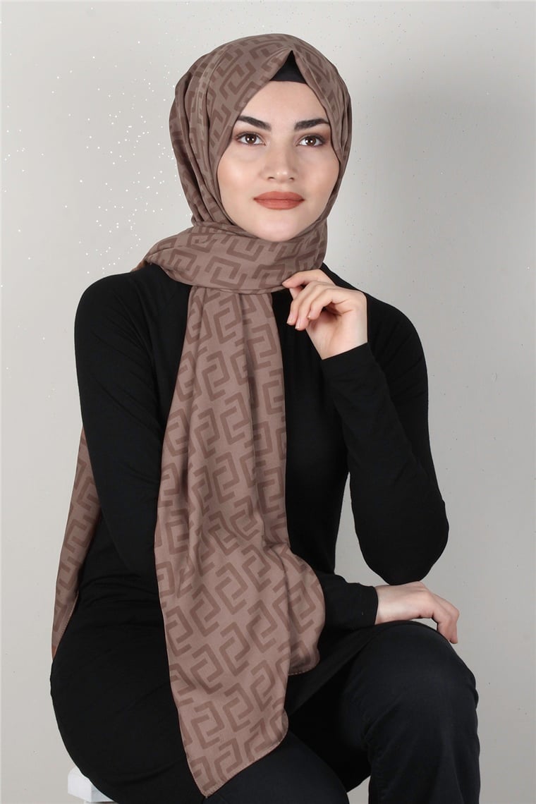 Alya Fresh Şal 2525-24 Sütlü Kahve