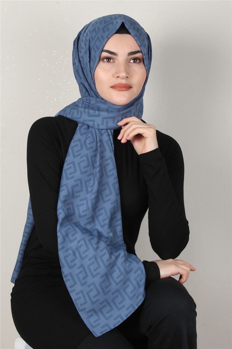 Alya Fresh Şal 2525-8 İndigo