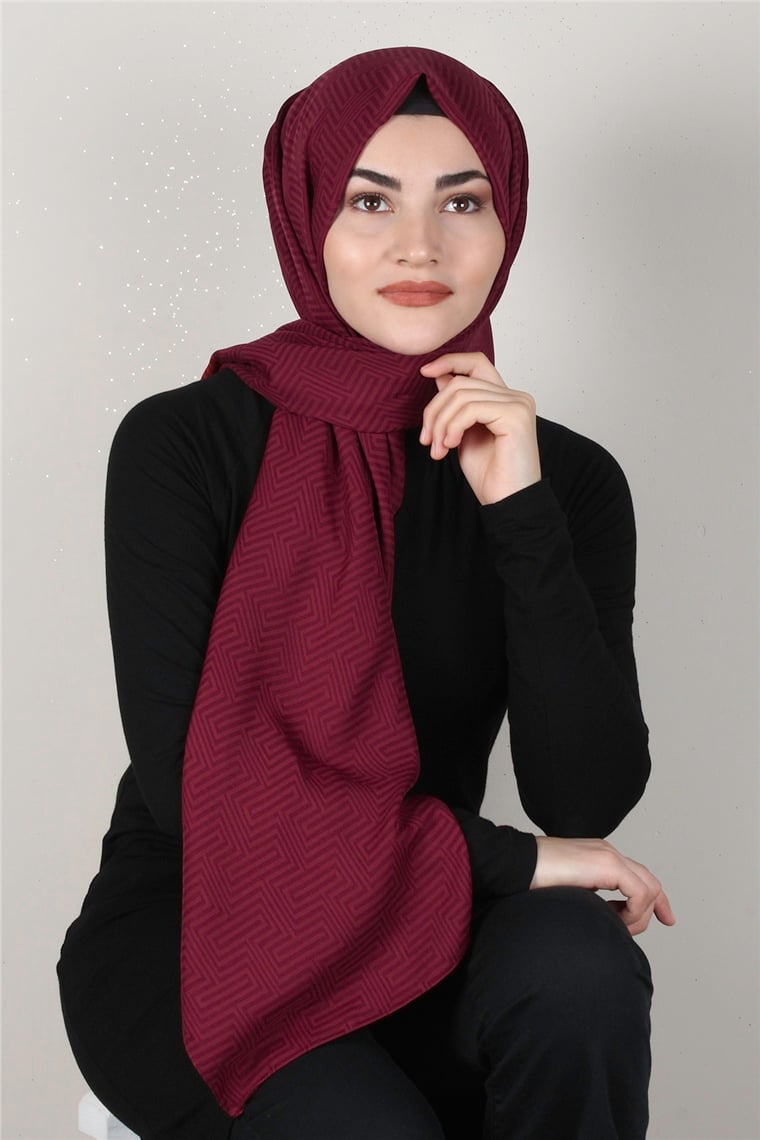 Alya Fresh Şal 2526-12 Bordo