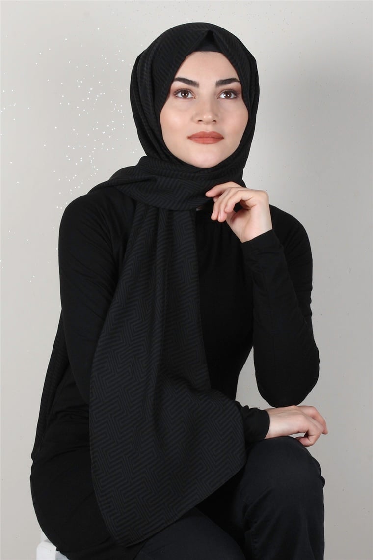 Alya Fresh Şal 2526-19 Siyah