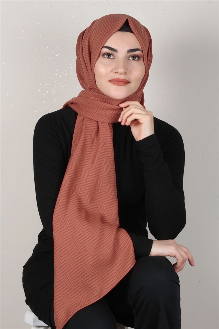 Alya Fresh Şal 2526-7 Kiremit