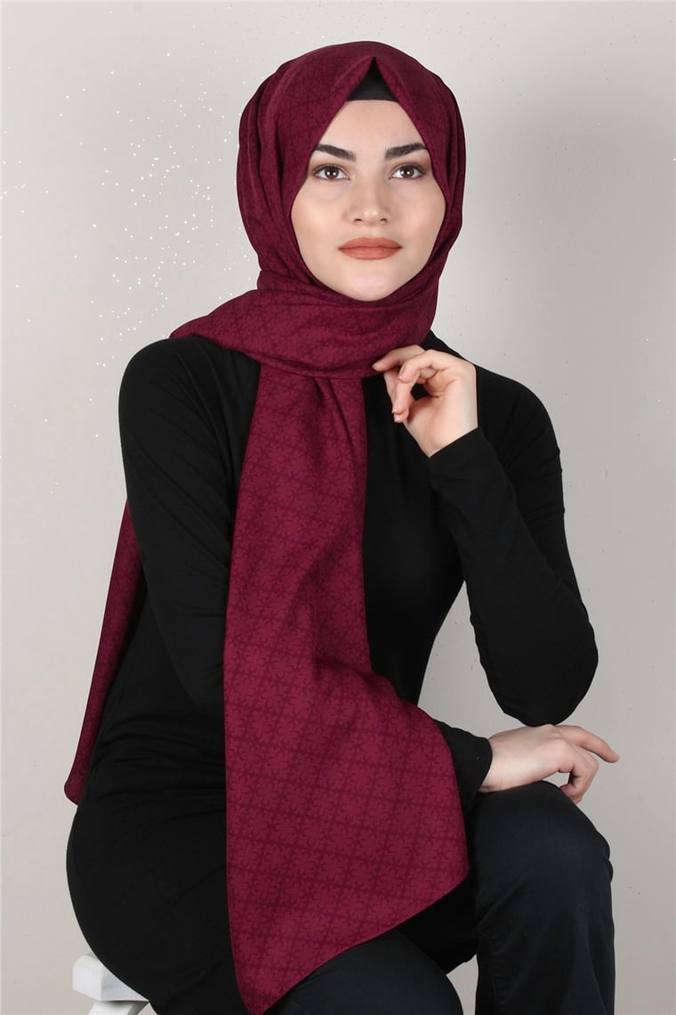 Alya Fresh Şal 2527-14 Bordo