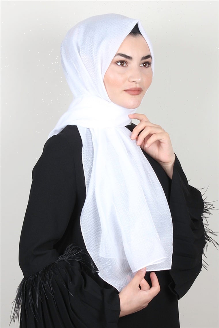 Aqua Şal 1462-28 Beyaz 