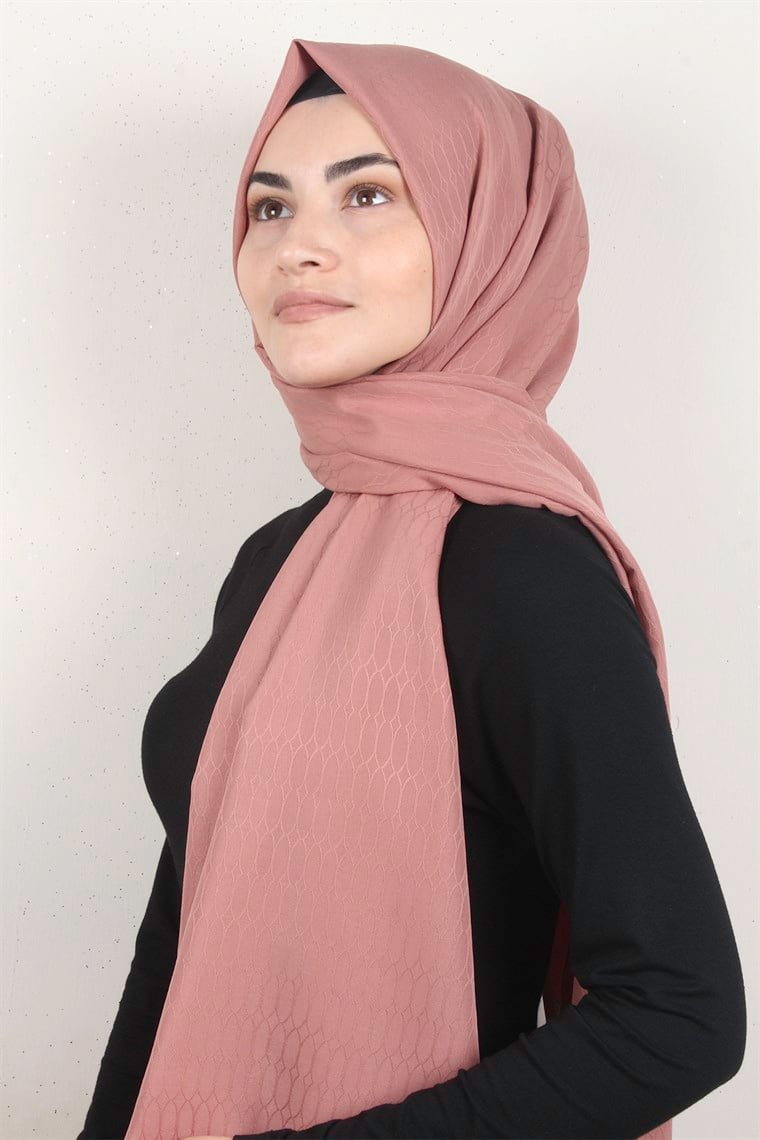 Aqua Şal 1463-1 Koyu Pudra