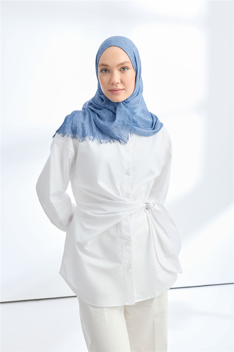 Armanda Soft Viscon Şal 3601-177 Kot Mavisi 