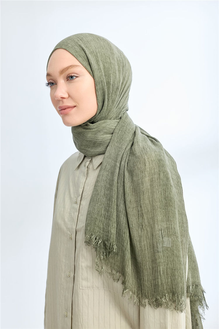 Armanda Soft Viscon Şal 3601-205 Keten Yeşili 
