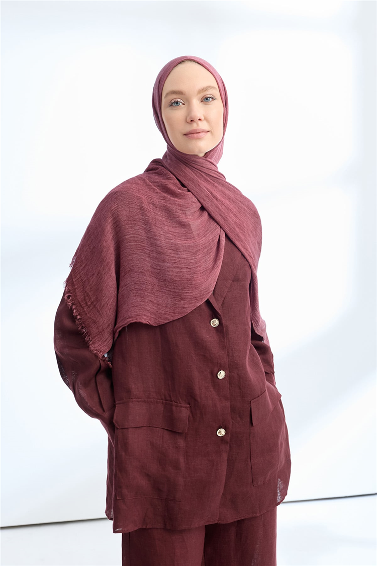 Armanda Soft Viscon Şal 3601-238 Gül Kurusu