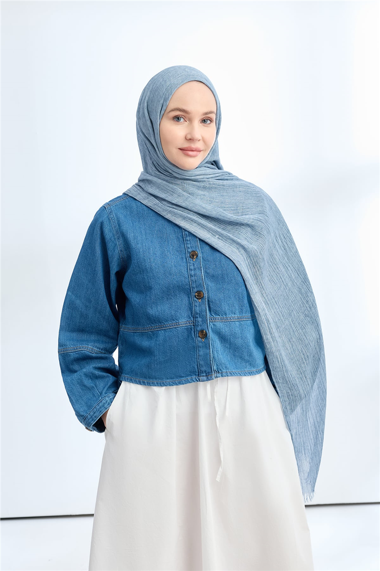 Armanda Soft Viscon Şal 3601-520 İndigo 
