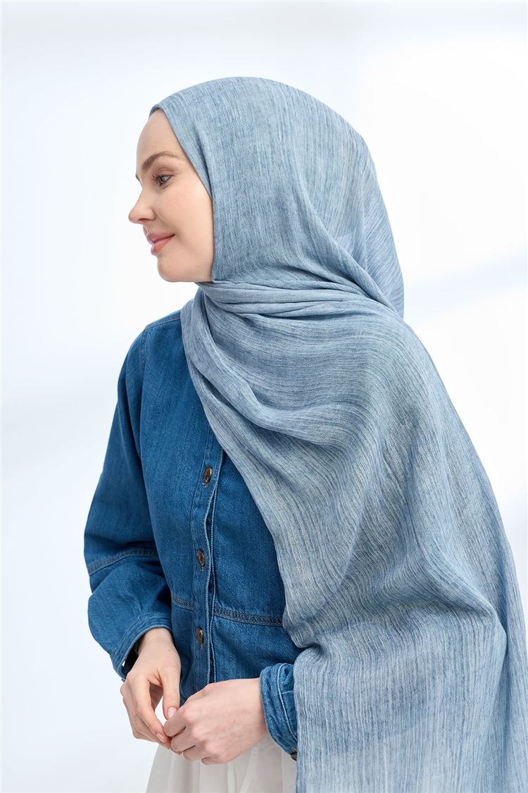 Armanda Soft Viscon Şal 3601-520 İndigo 
