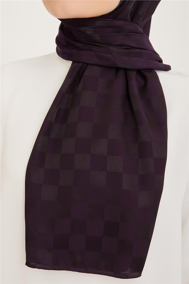 Armine Diamond Şal Dama 3096-17 Mor