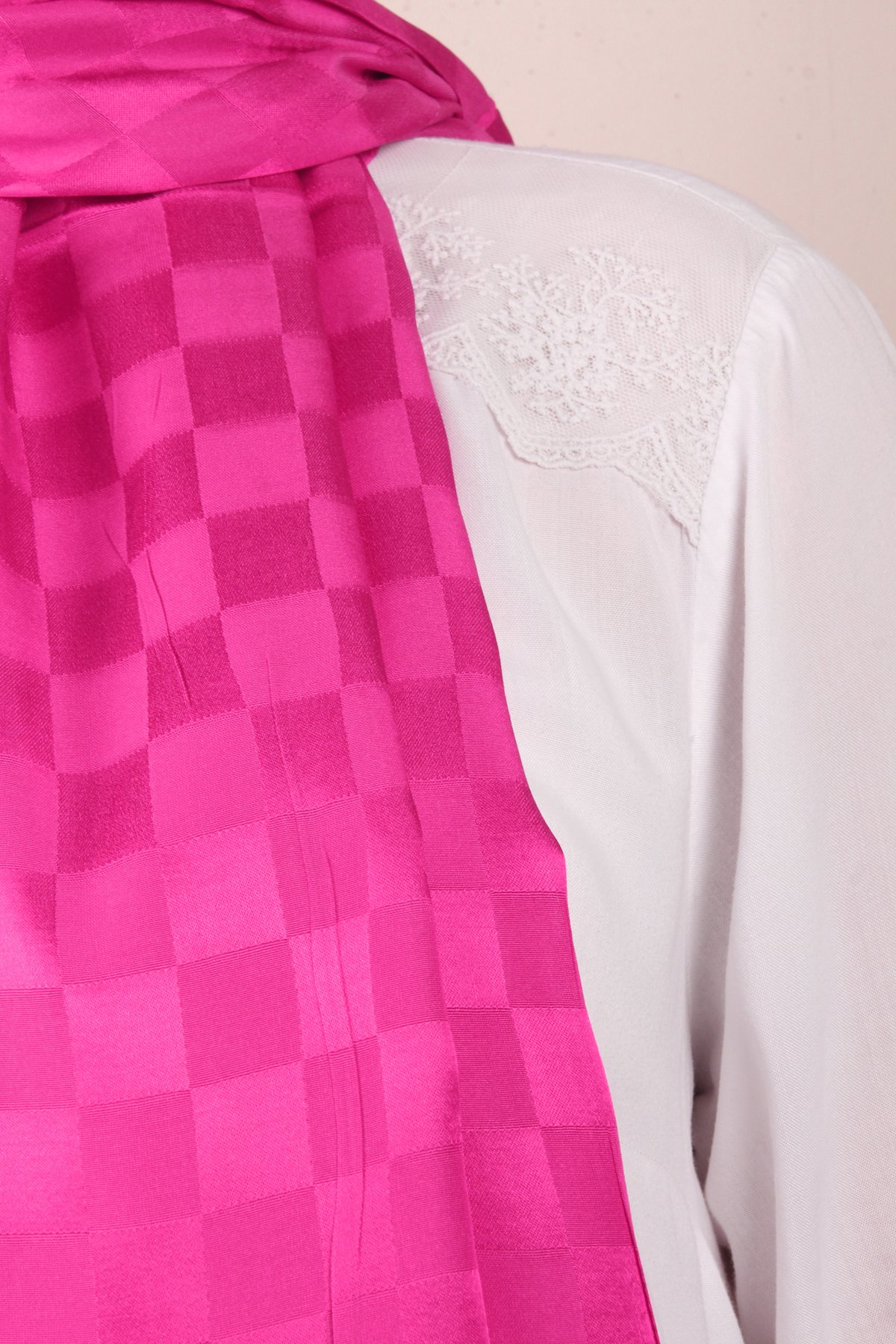 Armine Diamond Şal Dama 3096-20 Şeker Pembe