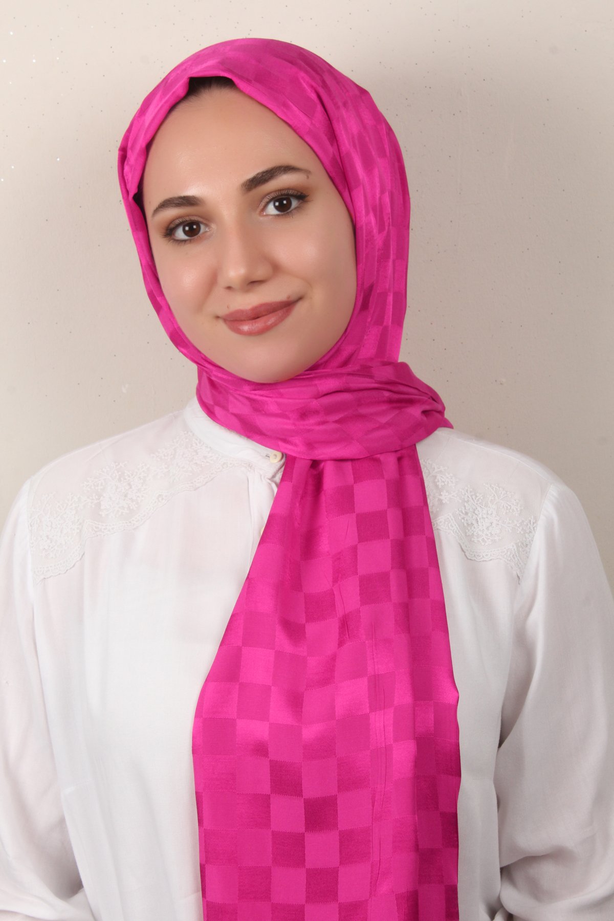 Armine Diamond Şal Dama 3096-20 Şeker Pembe