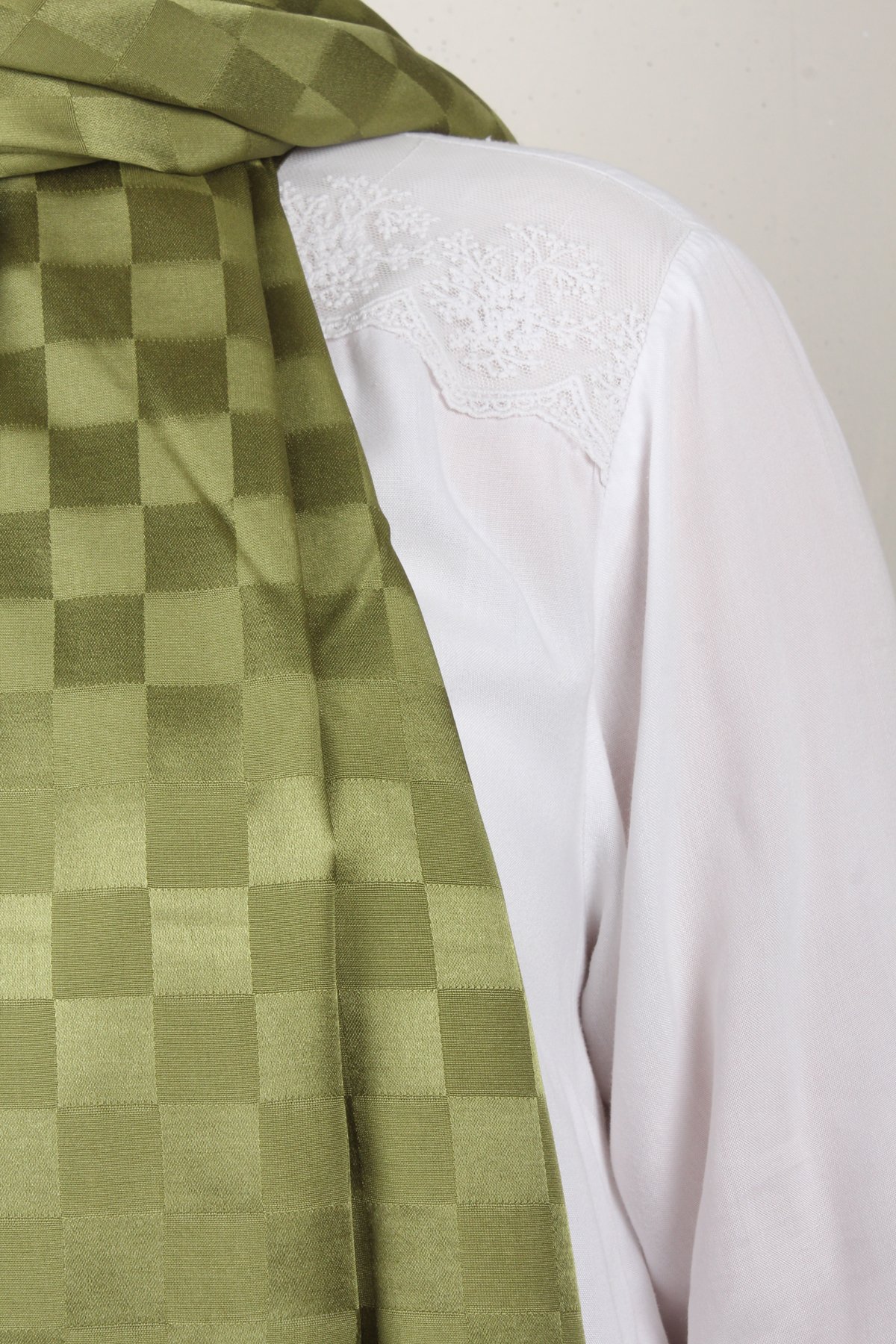 Armine Diamond Şal Dama 3096-22 Haki