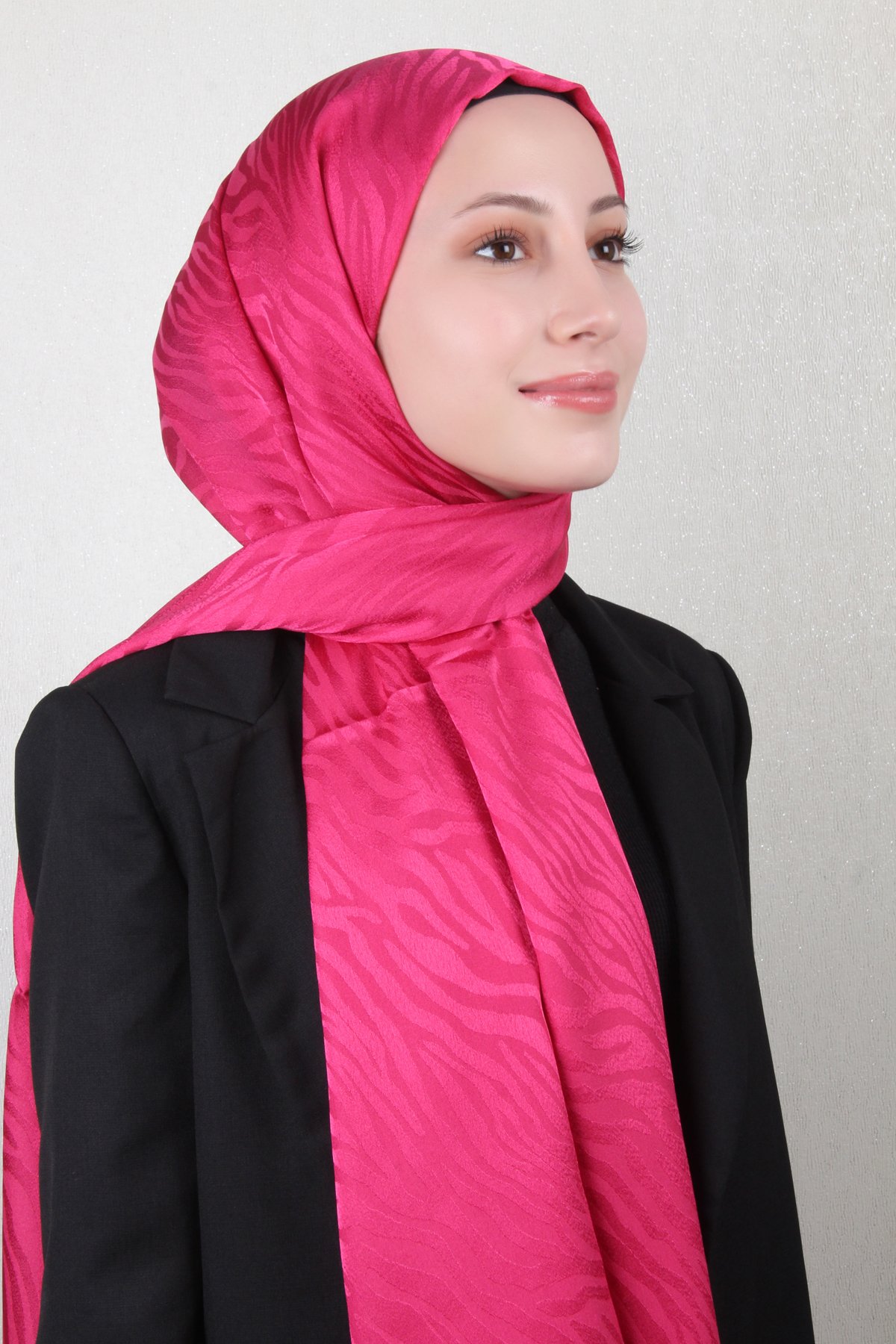 Armine Diamond Şal Zebra 3094-13 Şeker Pembe