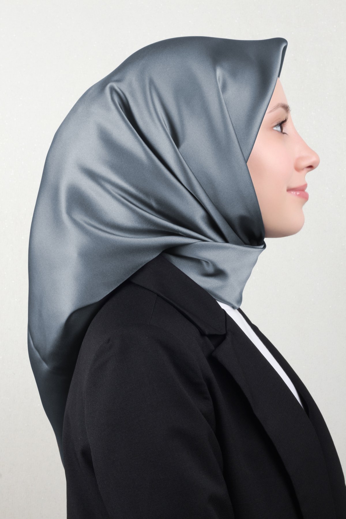 Armine Düz İpek Eşarp 0010-17 Gri