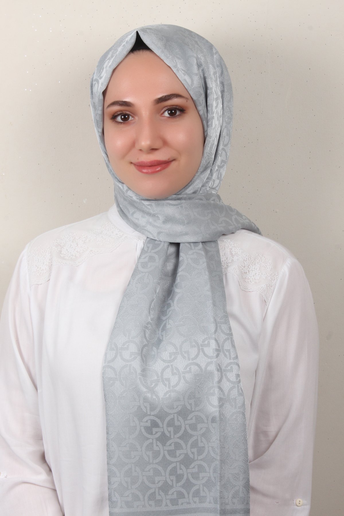 Armine Jakar İpeksi Şal 3107-12 Buz Mavisi