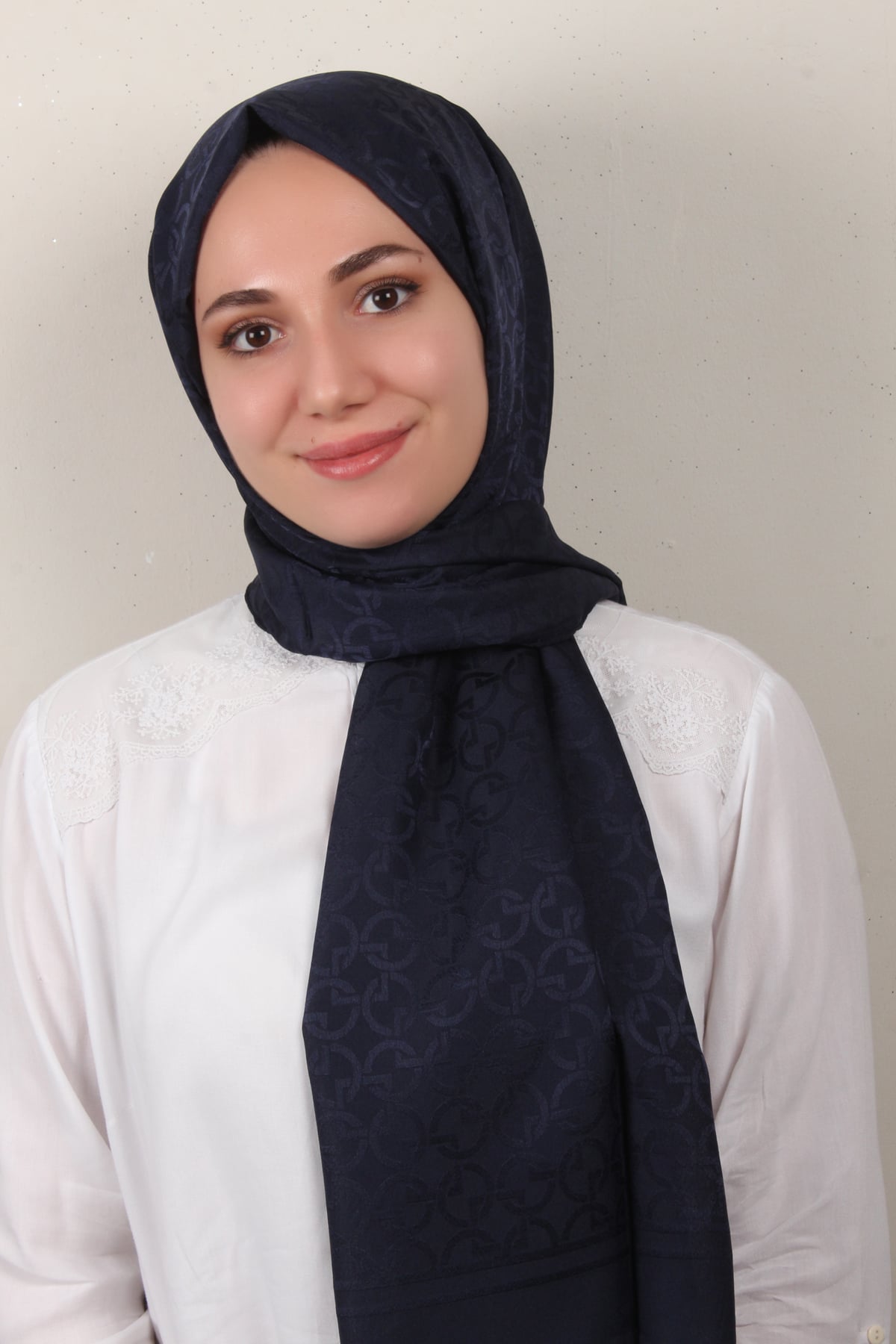 Armine Jakar İpeksi Şal 3107-5 Lacivert