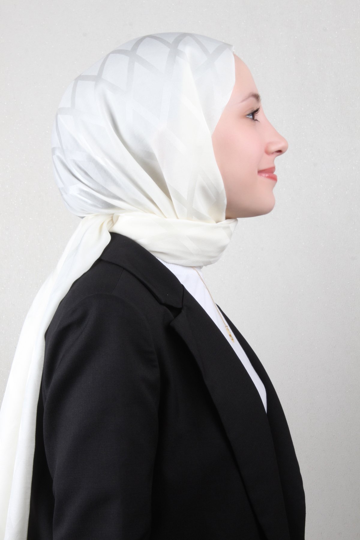 Armine Jakar İpeksi Şal 3112-1 Ekru