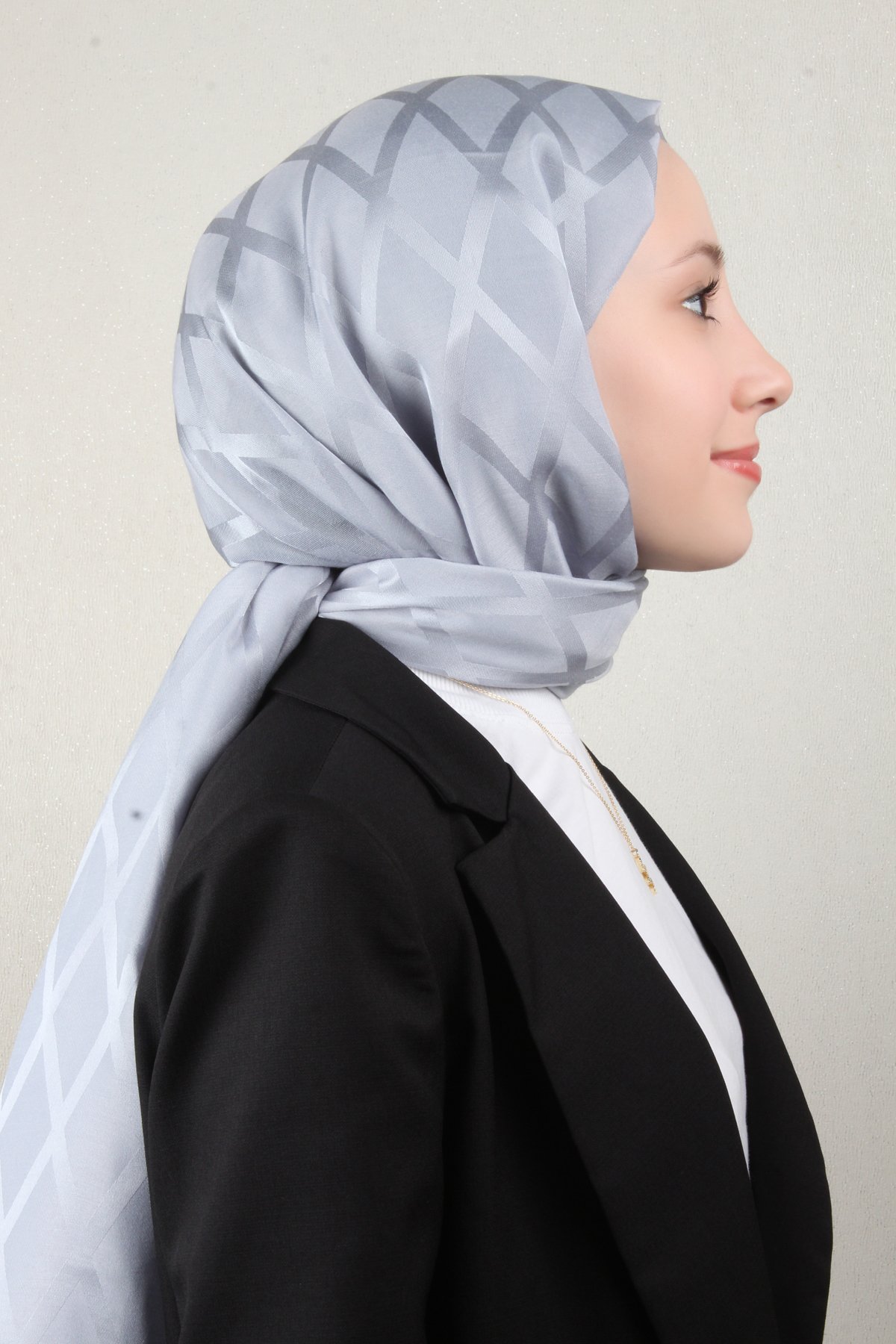 Armine Jakar İpeksi Şal 3112-12 Buz Mavisi