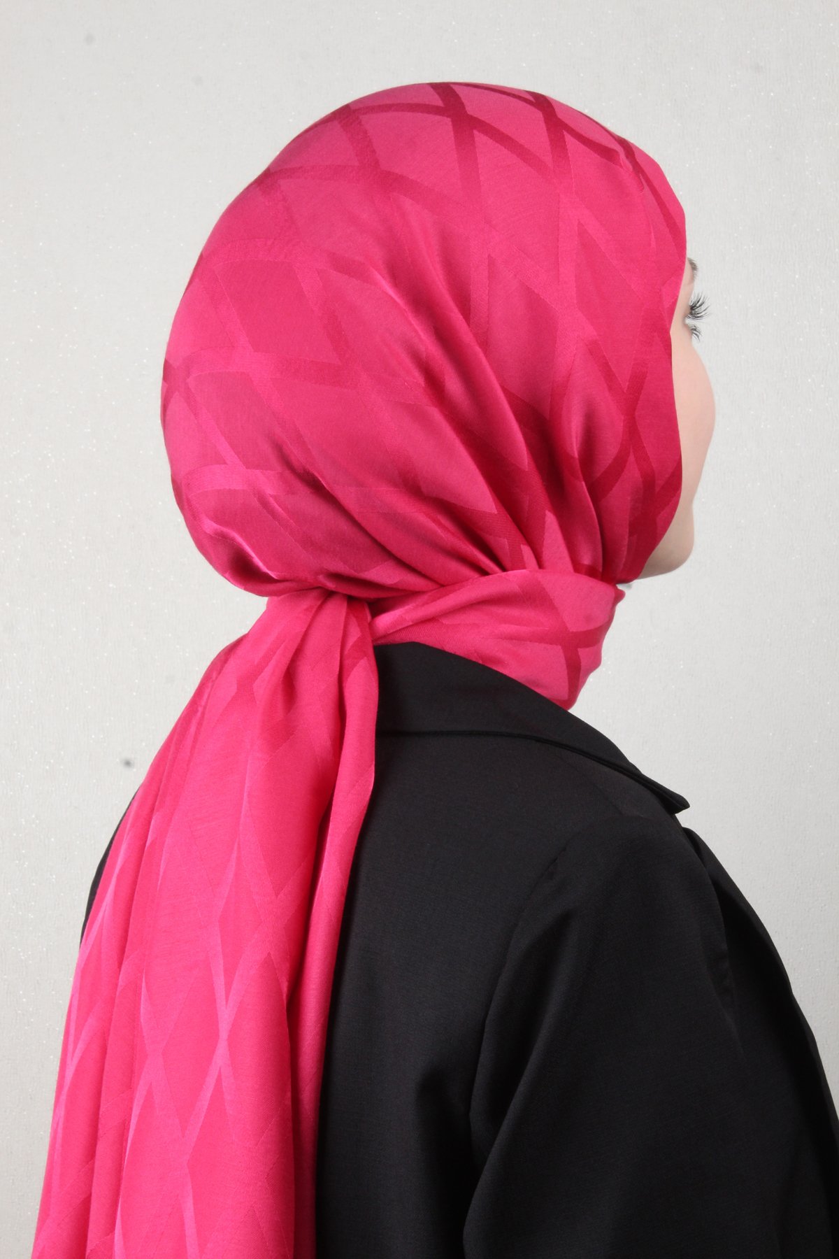 Armine Jakar İpeksi Şal 3112-5 Fuşya