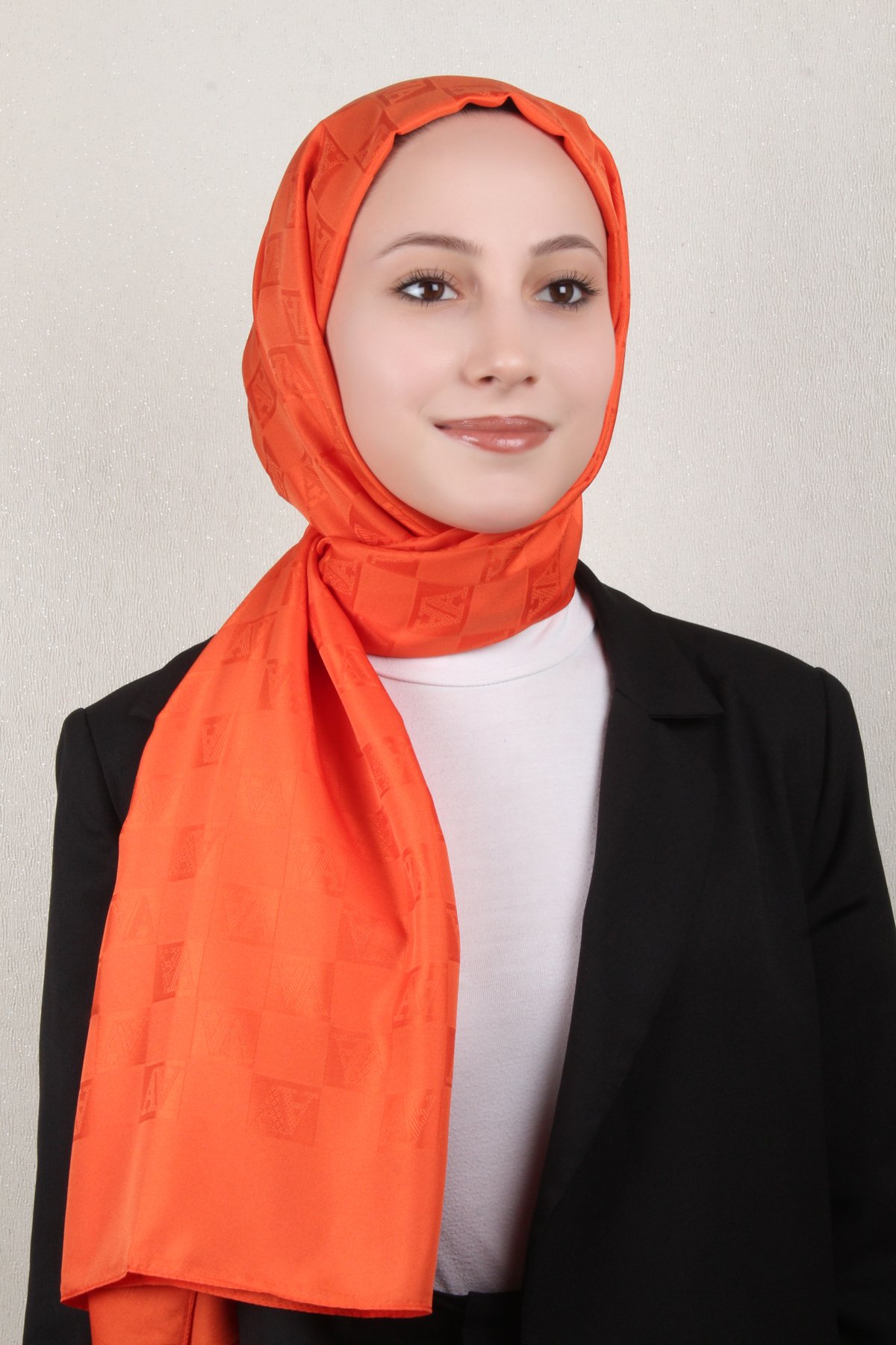 Armine Jakar İpeksi Şal 3113-11 Turuncu