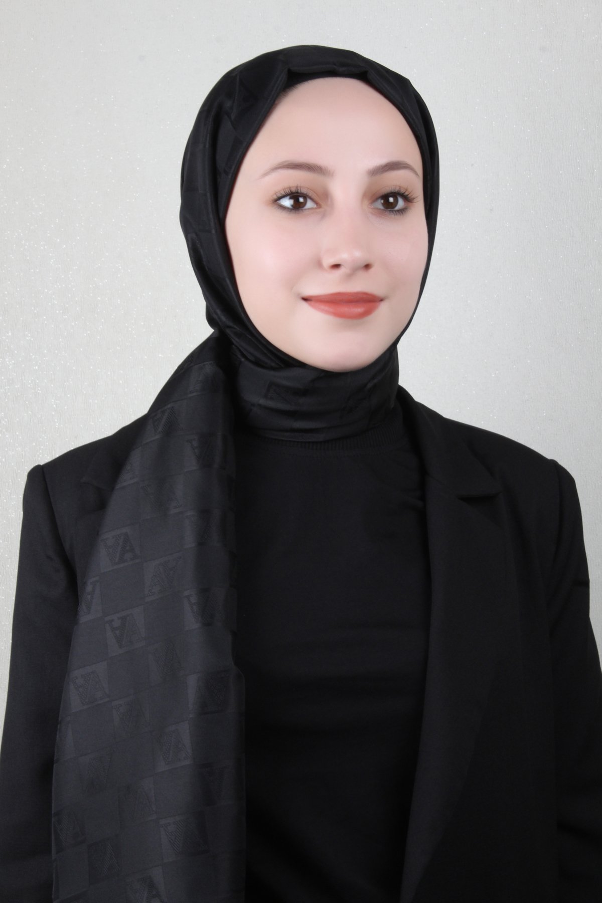 Armine Jakar İpeksi Şal 3113-5 Siyah